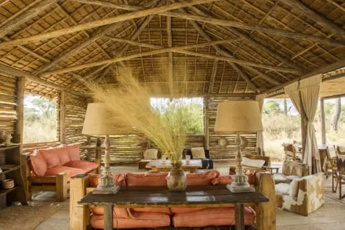 Kuro main lounge beneath thatch