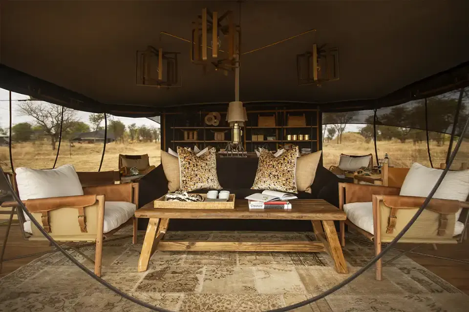 Siringit Migration Camp lounge tent