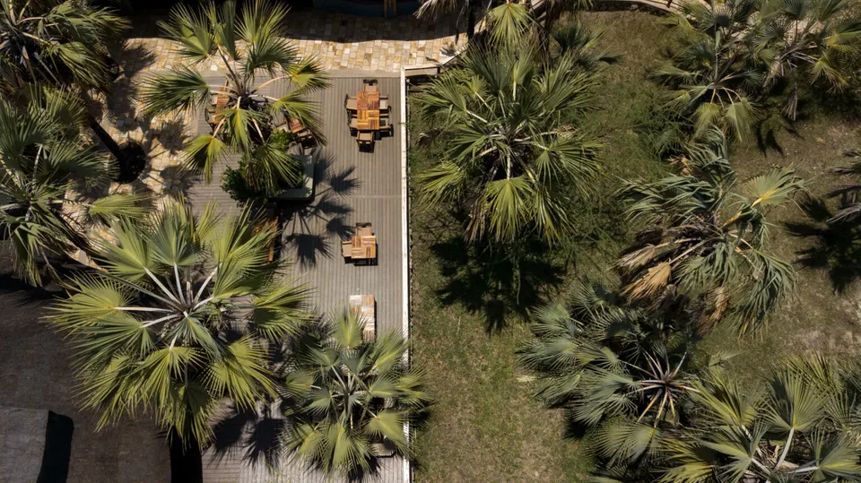 Maramboi Tented Lodge aerial garden setting