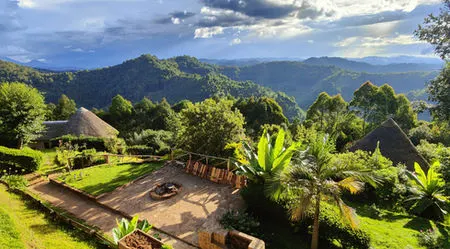 Agandi lodge grounds and camping-area outlook; not a category-specific bedroom photograph