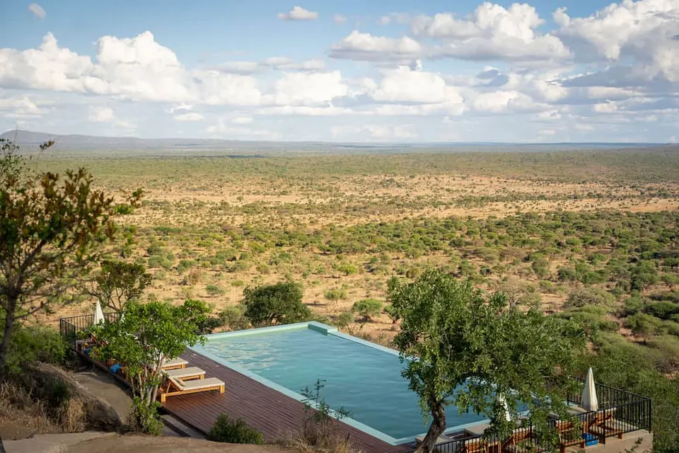 Infinity pool overlooking the plains