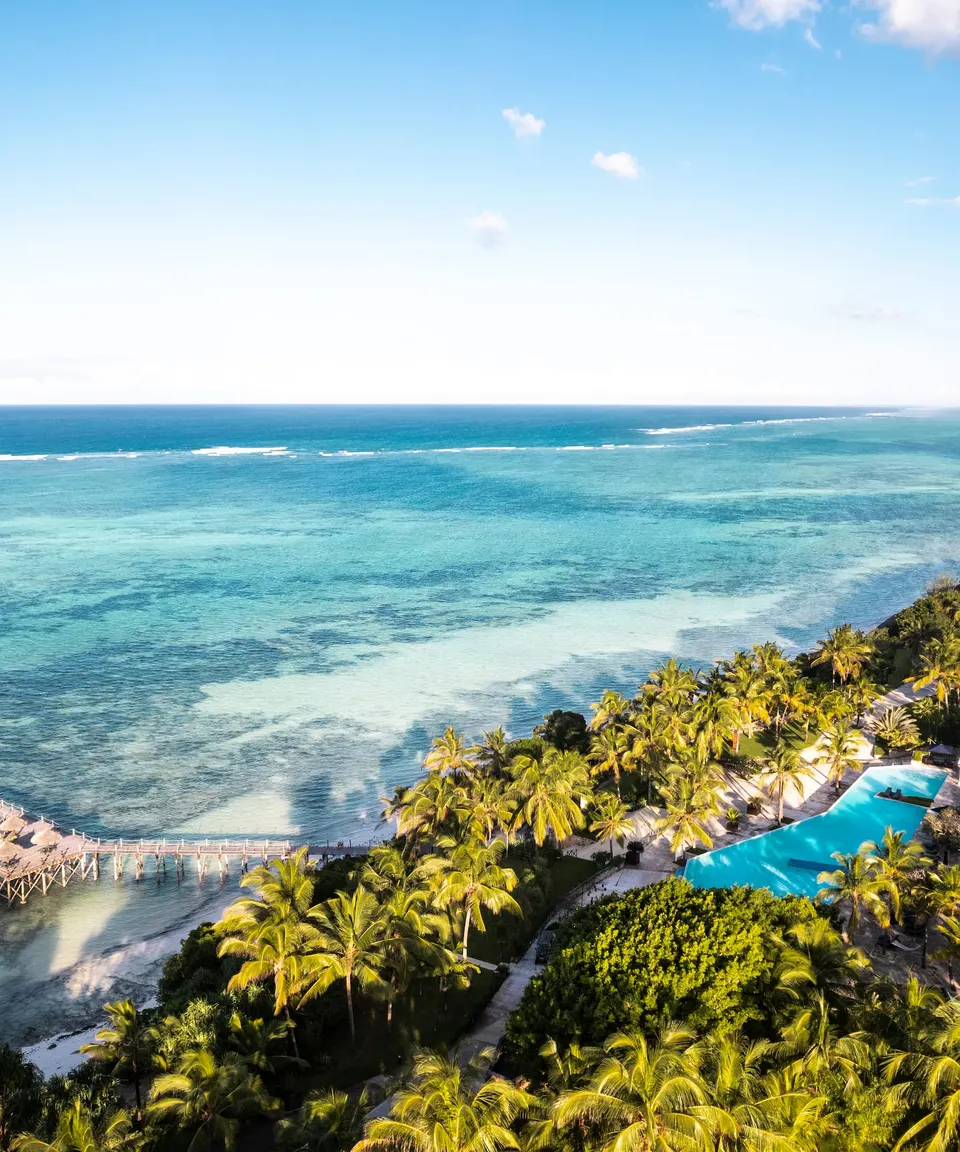 Meliá Zanzibar coastal aerial view