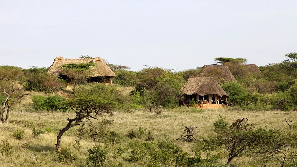 Lewa Safari Camp thatched tent exteriors