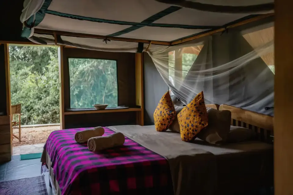 Thatched Safari Tent interior