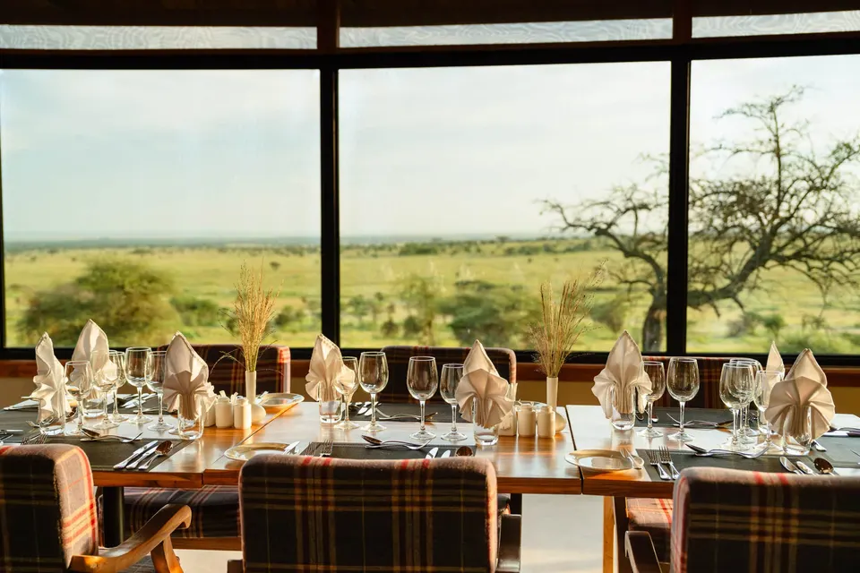Dining table and plains outlook