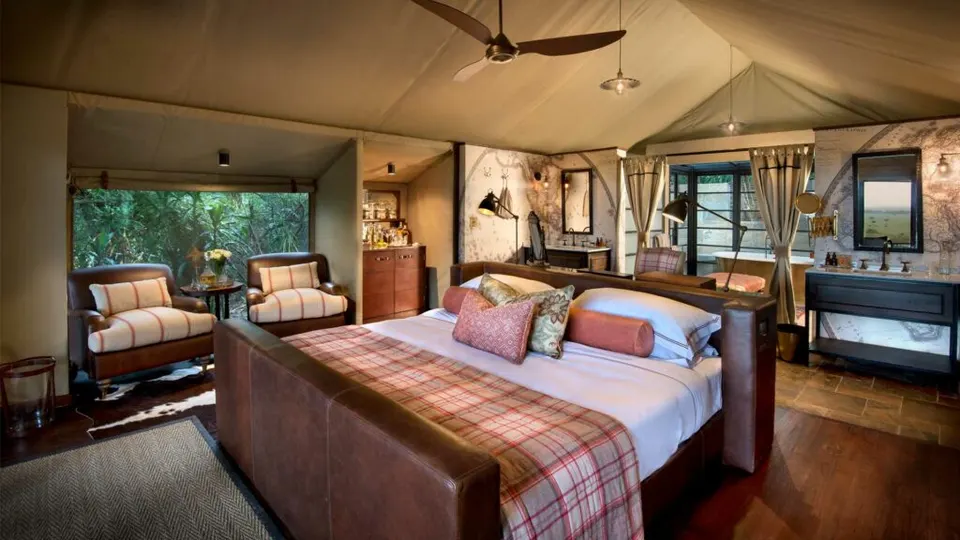 Luxury tent bedroom