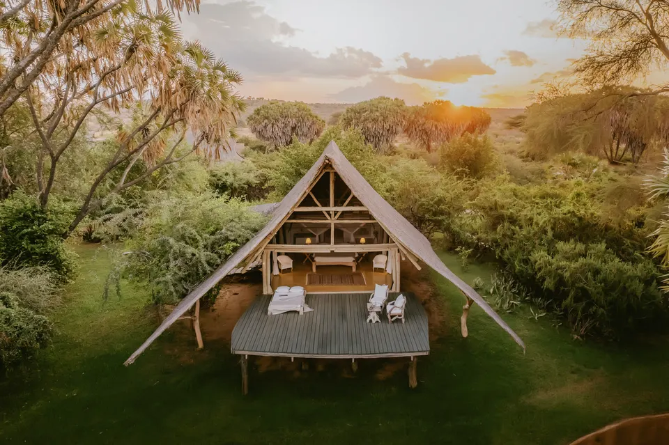 Galdessa Camp tent exterior and private terrace