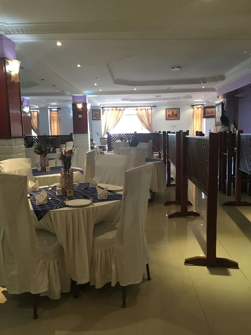 Restaurant interior at Natron Palace Hotel