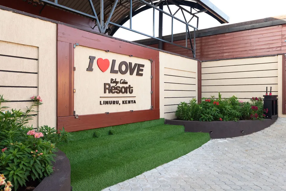 Resort entrance and name sign
