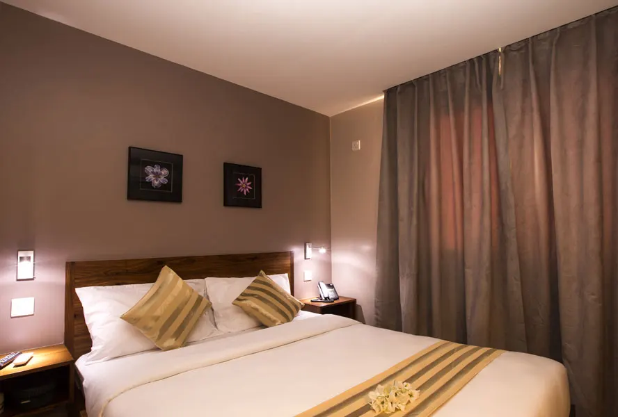 Double-bed room interior