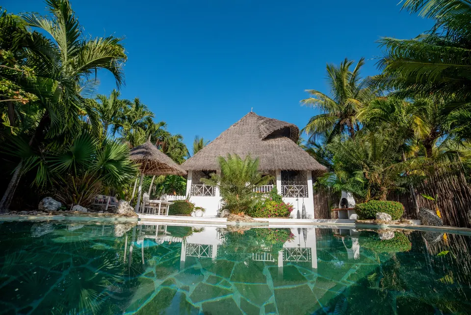 Private-villa pool and gardens