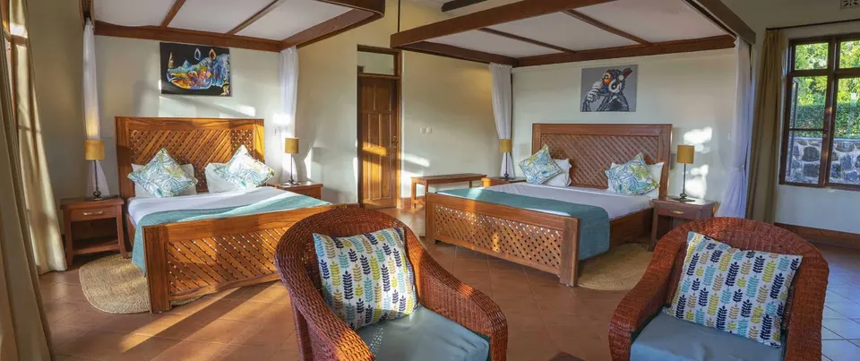 Ngorongoro Coffee Lodge two-bed room