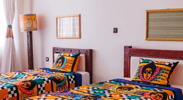 Twin-labelled room with separate beds