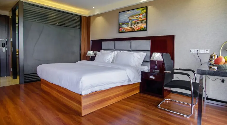 Guest bedroom and desk
