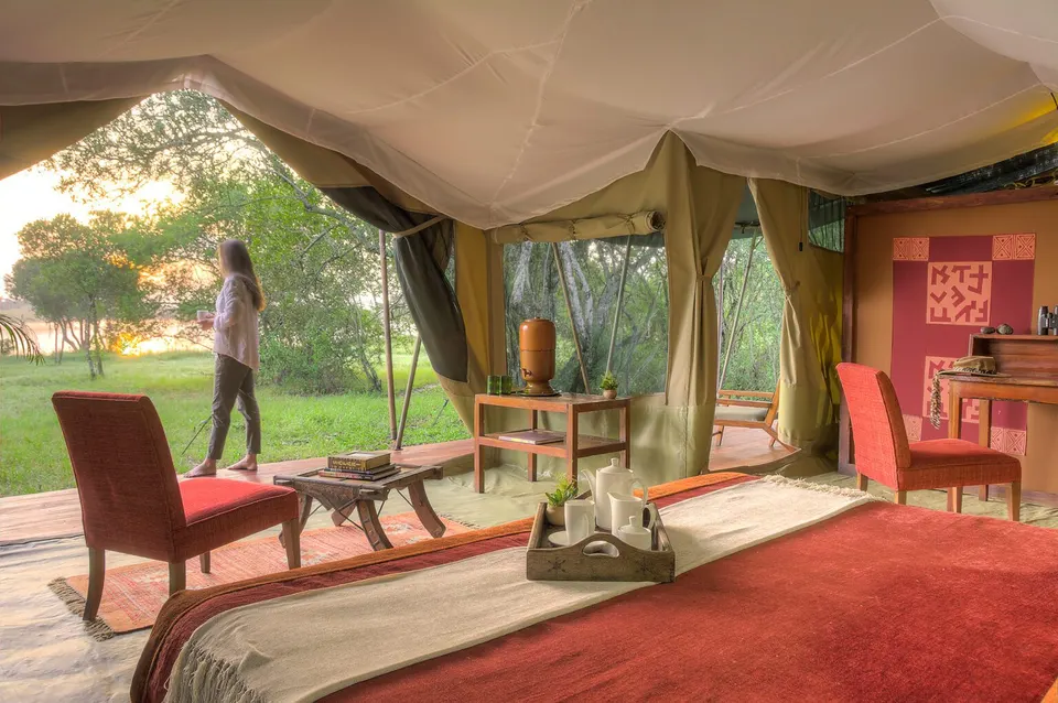 Kicheche Laikipia tent interior and veranda