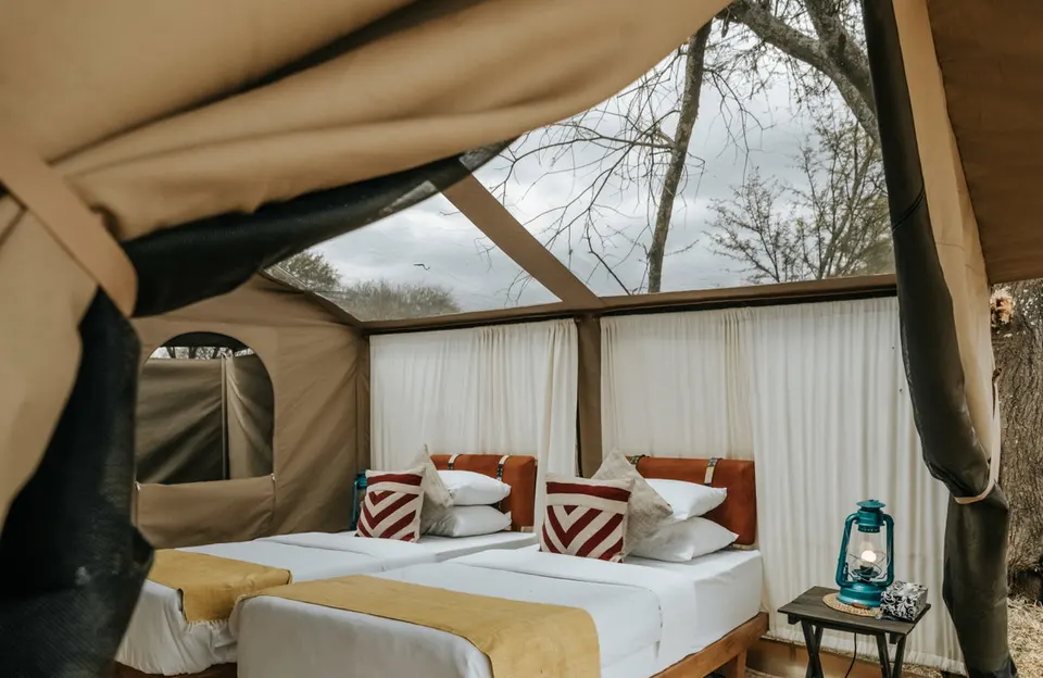 Little Green guest tent interior