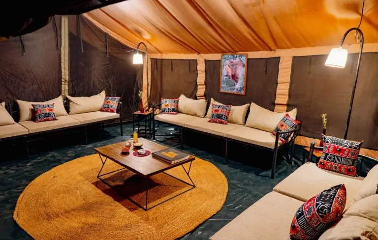 Central Serengeti camp lounge