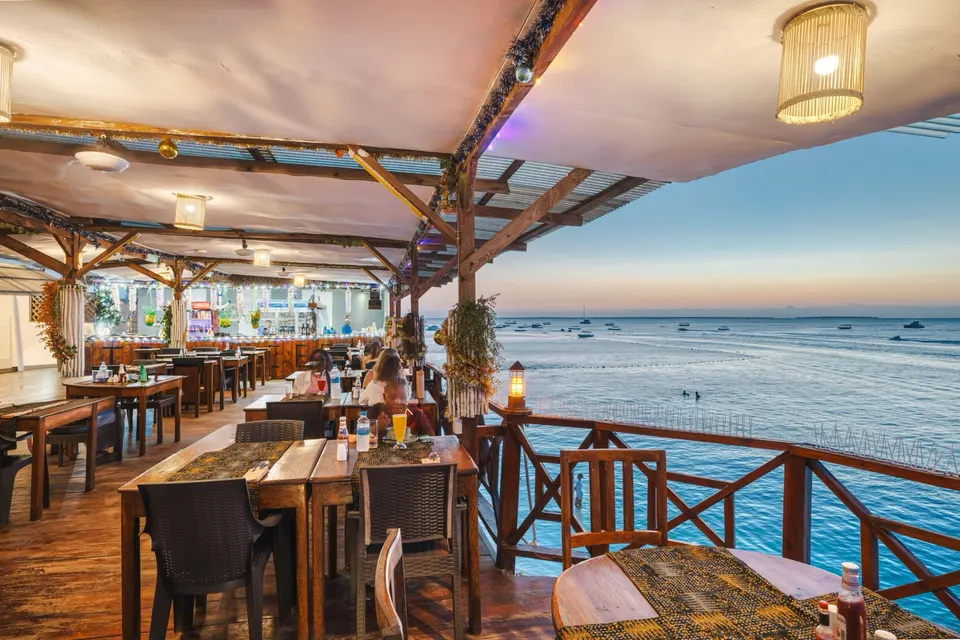 Restaurant terrace overlooking the sea