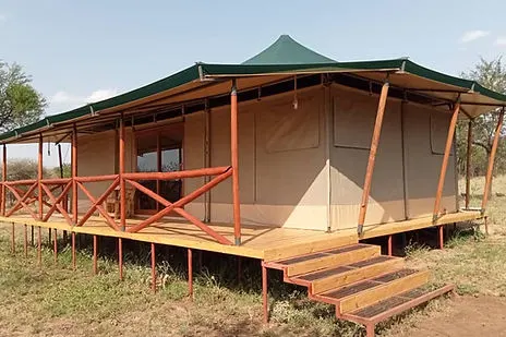 Raised tent exterior