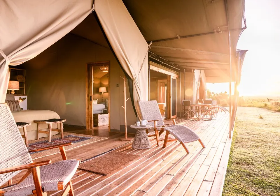 Family tent veranda