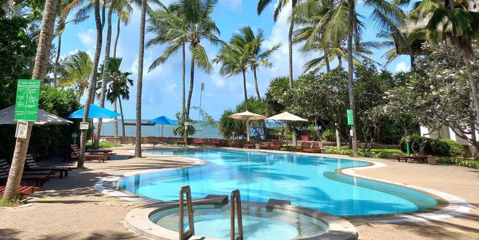 Swimming pool and garden setting