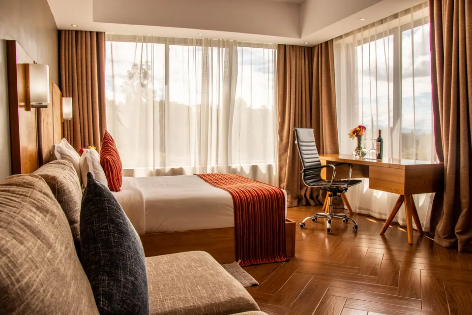Junior Suite bedroom and living space