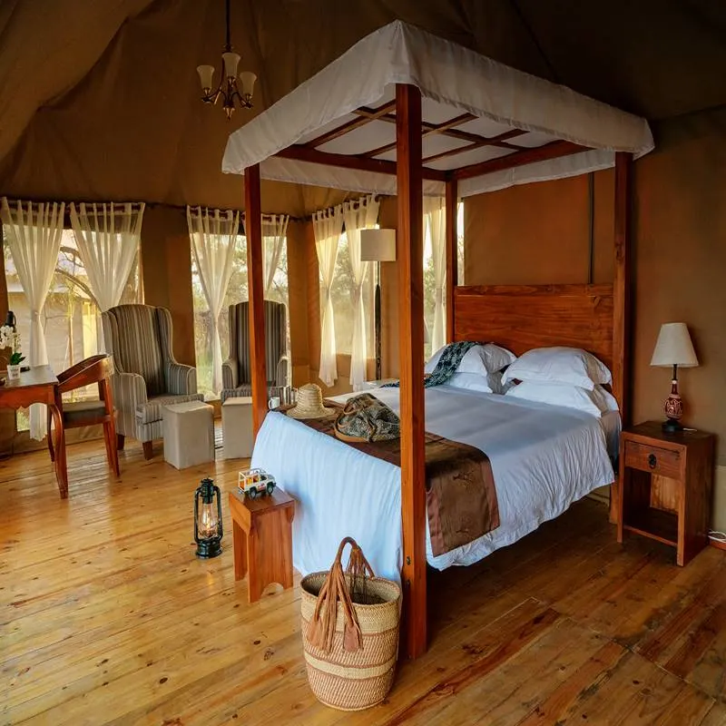 Suite bed and sitting area