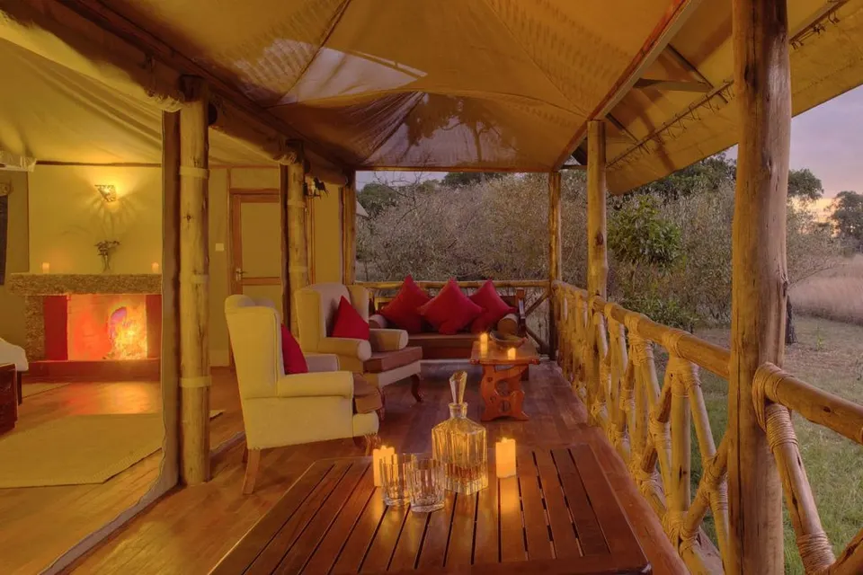 Executive tent sitting area