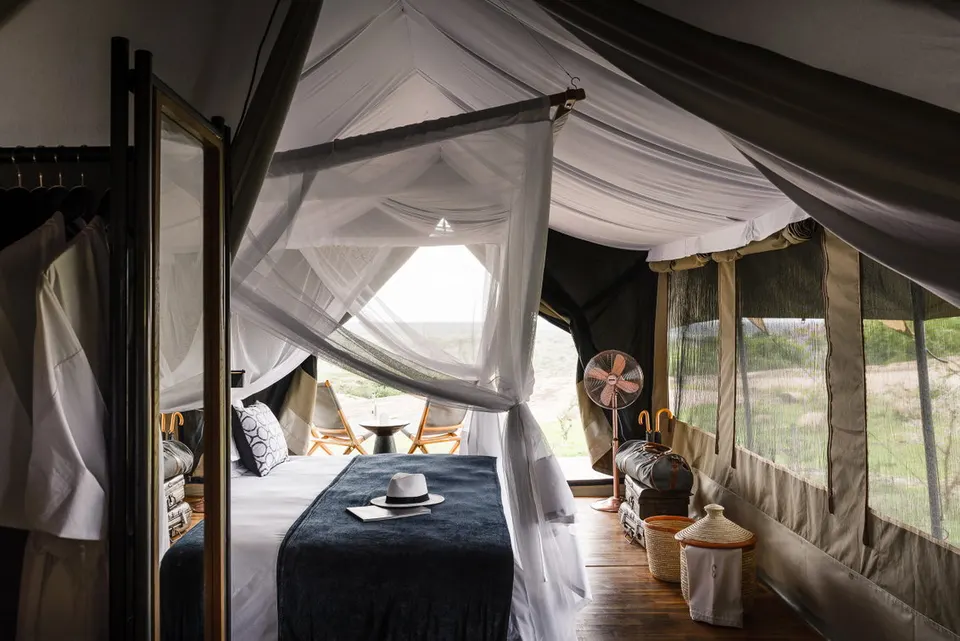 Kichakani guest tent bedroom