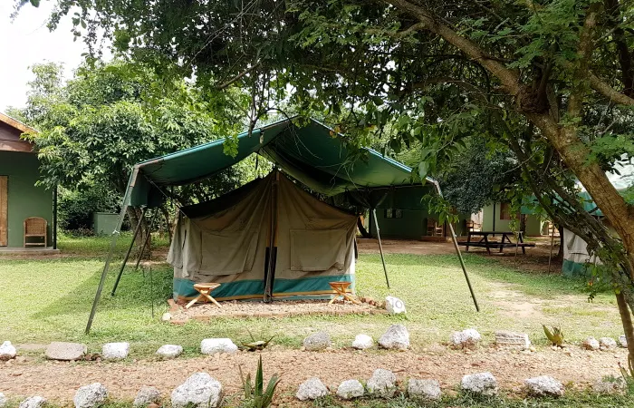 Safari tent exterior