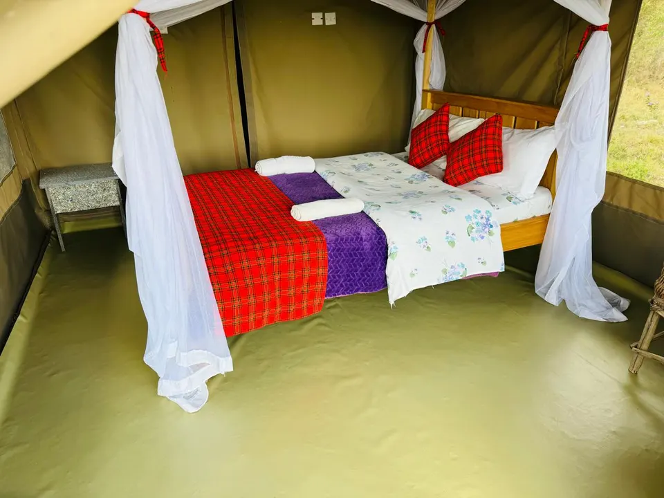 Flair Camp Experiences double-bed tent interior