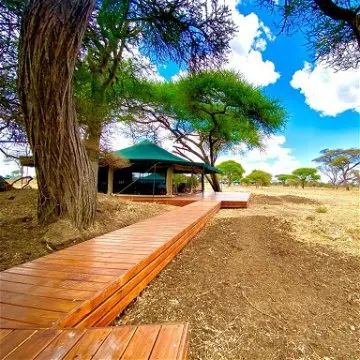 Tent entrance deck