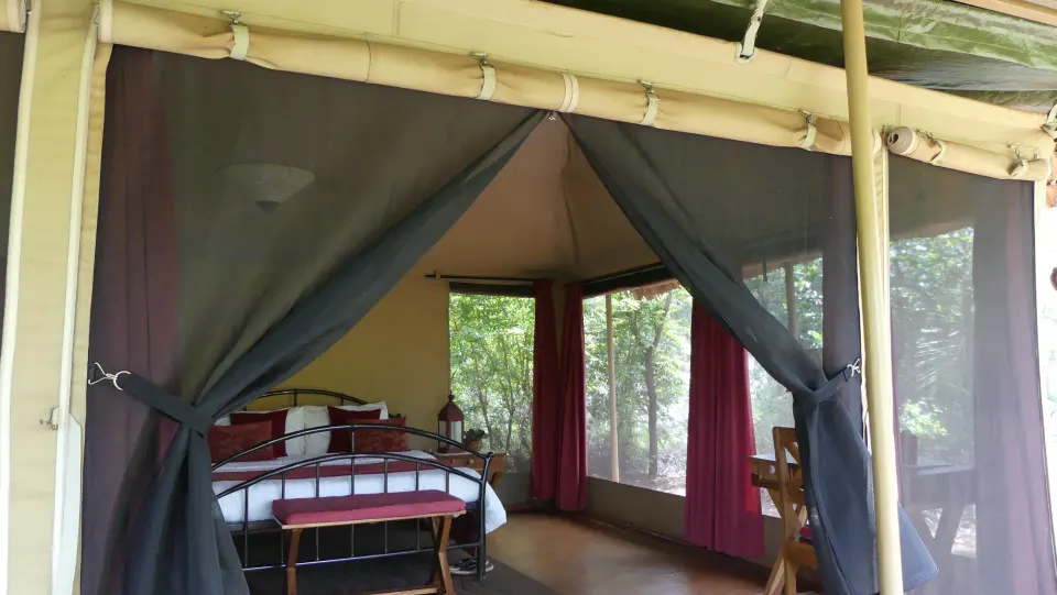 Guest Tent interior and veranda