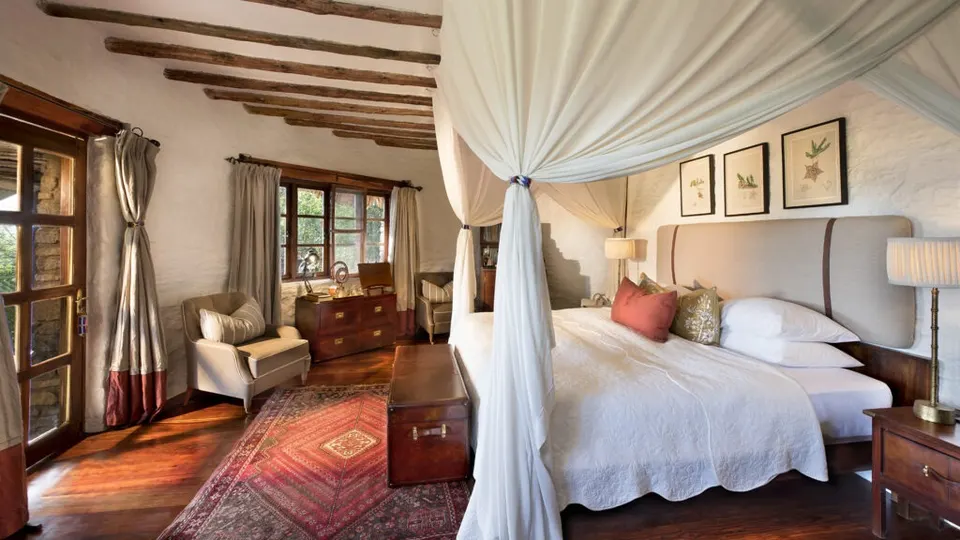 Cottage bedroom and sitting area