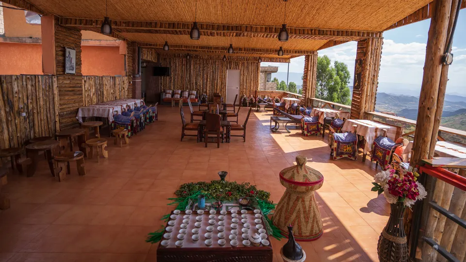 Panoramic View Hotel open-sided dining area and terrace