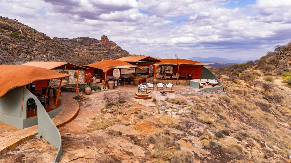 Shared lounge and restaurant exterior