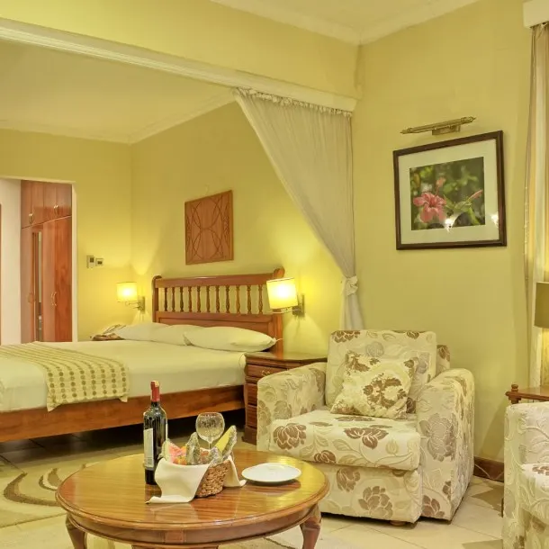 Sovereign Hotel bedroom with armchairs