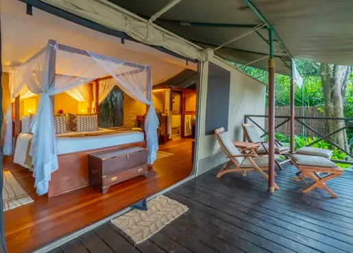 Mara Intrepids tent bedroom and veranda