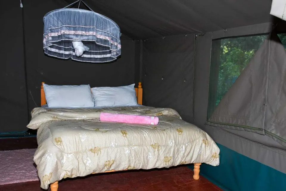 Goshen Mara Camp room with netted bed