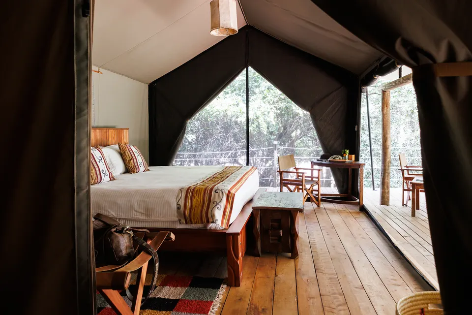 Basecamp Maasai Mara family tent bedroom