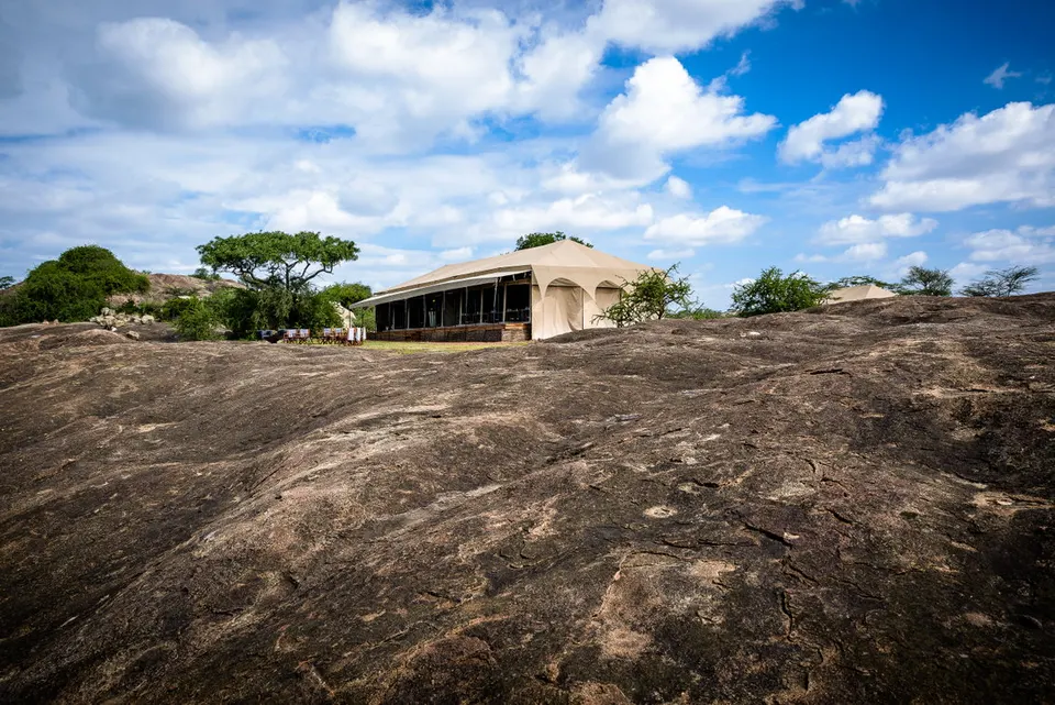 Kichakani communal tent exterior