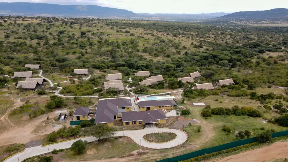 Aerial view of Enkorok Safari Camp