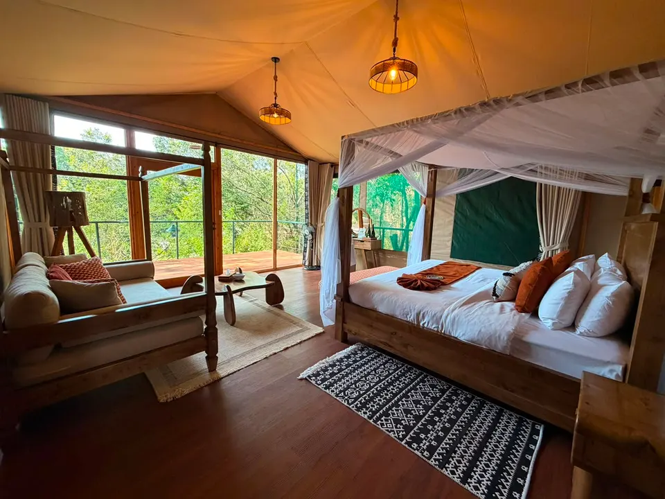 Serenity Mara Legends tent bedroom and seating