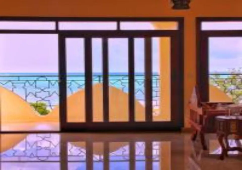 Villa balcony and ocean-facing living space