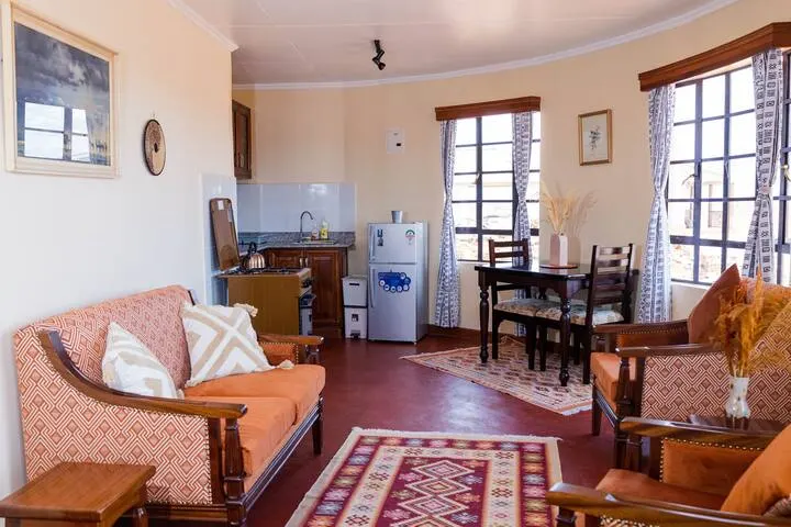 Cottage living room and kitchen