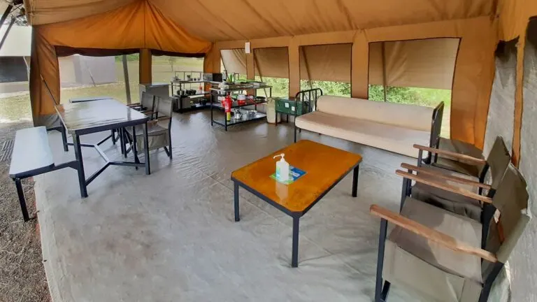 Private kitchen,mess and lounge tent