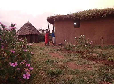 Olonyori clay-house exterior and garden