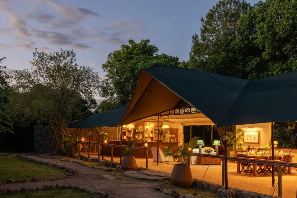 Refreshed mess tent exterior