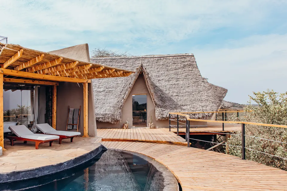 ol Donyo Lodge private pool and suite terrace
