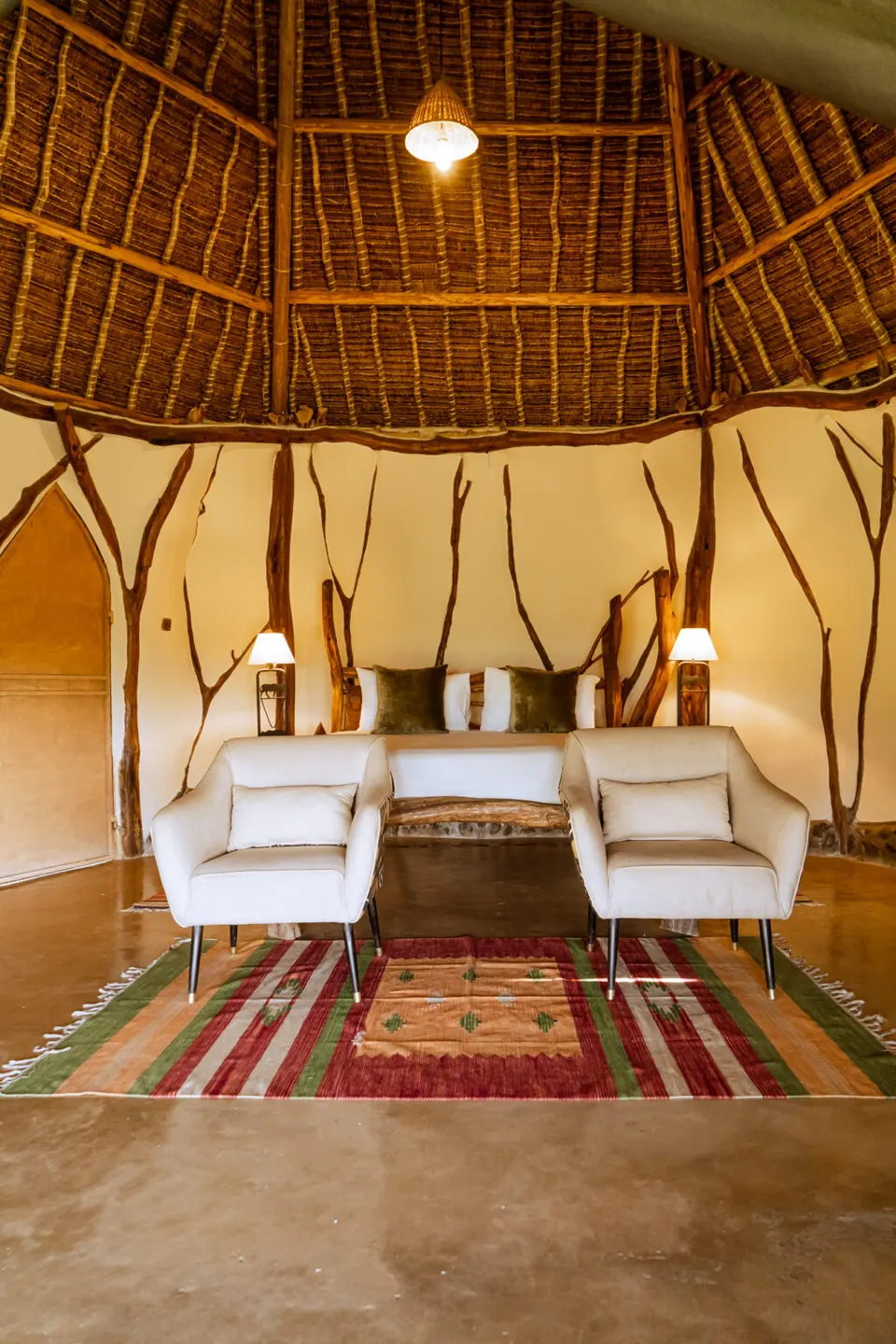 Amani Mara cabin bedroom and sitting area